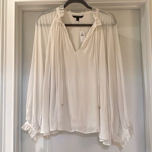 NWT Women’s LS Banana Republic Flowy Peasant Shirt Sz S
